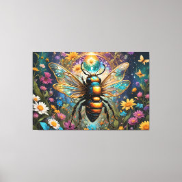Bee Art Stretched Canvas