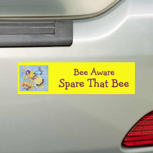 Bee Aware Bumpersticker (Op auto)