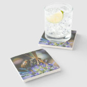 Bee Aware Marble Stone Onderzetter (Zijkant)