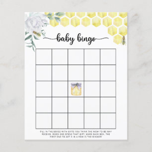 Bee Baby shower bingo