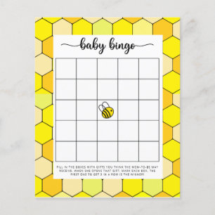 Bee Baby shower bingo