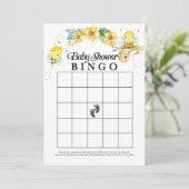 Bee Baby shower Bingo spel Kaart (Staand voorkant)