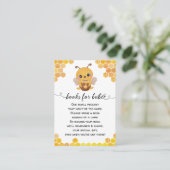 Bee Baby shower Book Request Honeycombi Neutraal Informatiekaartje (Staand voorkant)