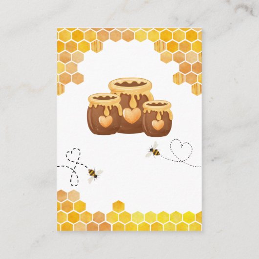 Bee Baby shower Book Request Honeycombi Neutraal Informatiekaartje (Achterkant)
