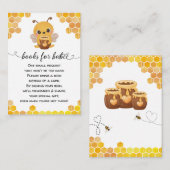 Bee Baby shower Book Request Honeycombi Neutraal Informatiekaartje (Voorkant / Achterkant)