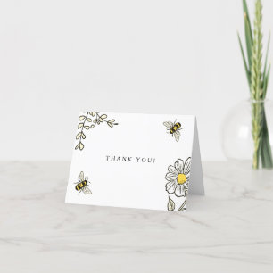 Bee Baby shower Carte de remerciements Bumble Bee 