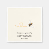 Bee Baby shower Custom Servet (Voorkant)