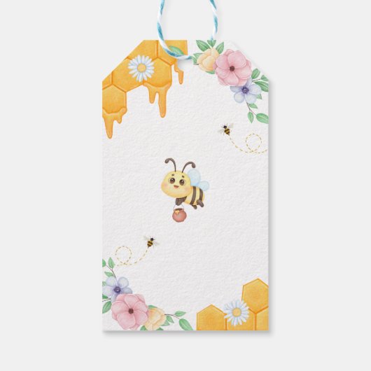 Bee Baby shower Dank u Cadeaulabel (Achterkant)