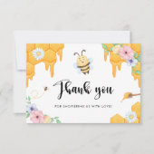 Bee Baby shower Dank u Kaart (Voorkant)
