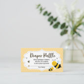 Bee Baby shower Diaper Raffle Card Informatiekaartje (Staand voorkant)