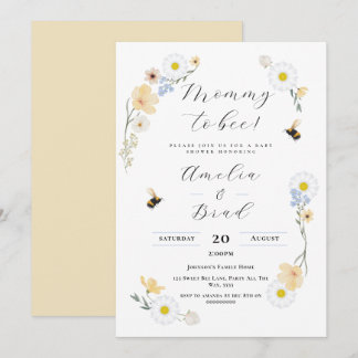 Bee Baby shower Floral Baby shower Mama to Bee Kaart