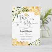 Bee Baby Shower Invitation (Debout devant)