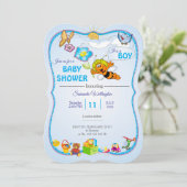 Bee Baby Shower Invitation for boy (Debout devant)