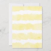 Bee baby shower invitation garçon jaune bourdon (Dos)