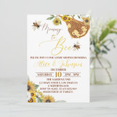 Bee Baby shower Invitation Maman À Être (Debout devant)