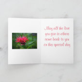 Bee Balm Reflection Carte de la fête des mères (Intérieur)