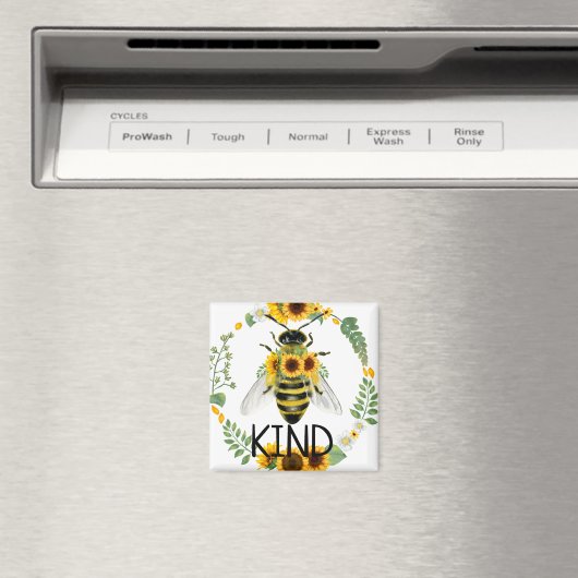 Bee Be Kind Peint Tournesol Magnet (In Situ (Lave-vaisselle))