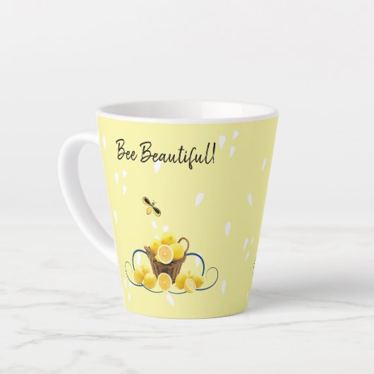 Bee Beautiful Latte Mug (Angle gauche)
