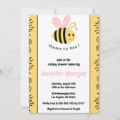 Bee bébé douche invitations maman à bee Bumblebee (Devant)