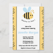 Bee bébé douche invitations maman à bee Bumblebee (Devant)