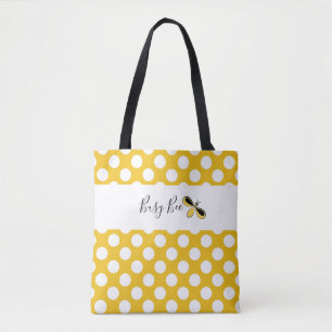 Bee Bee, White Polka Dots Schouder Tas