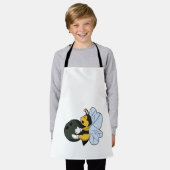 Bee bij Bowling met Bowling-bal Schort (Gedragen)