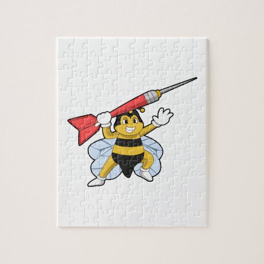 Bee bij Darts met Dart.PNG Legpuzzel (Verticaal)