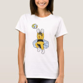 Bee bij volleybalsport t-shirt (Voorkant)