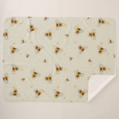 Bee Blanket Sherpa Deken (Voorkant (horizontaal))