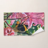 Bee Blooming flowers garden Handdoek (Handdoek)