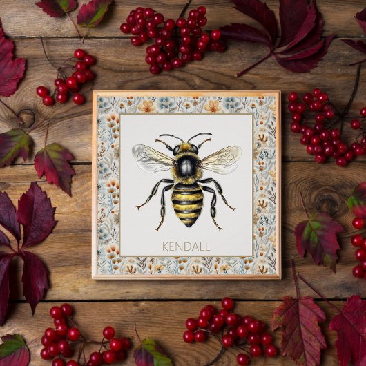 Bee Blue Wildflower Custom Perfect Poster