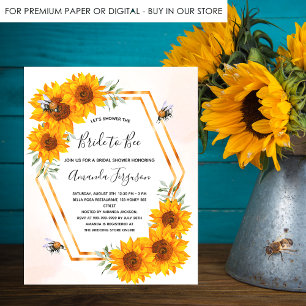 Bee Bridal douche tournesol abeilles invitation