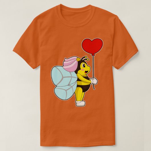 Bee bruid ballon bruiloft t-shirt (Design voorkant)