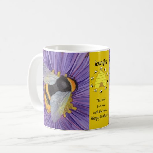 Bee Bumblebee Coffee Mug Tea Cup Art original (Devant gauche)