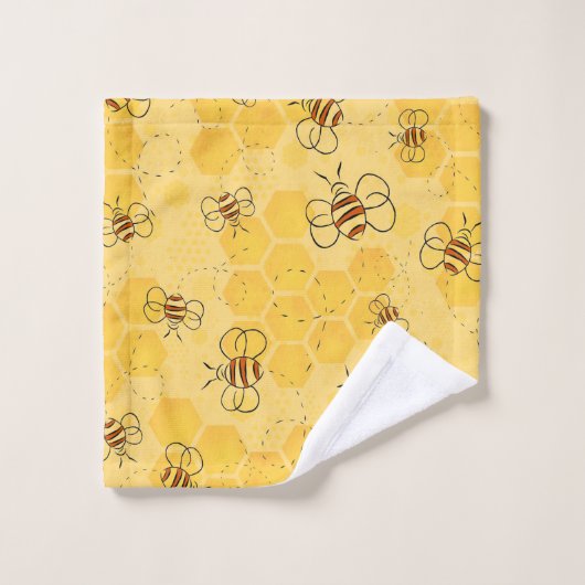 Bee Buzzing Honey Bees mignonne (Gant de toilette)