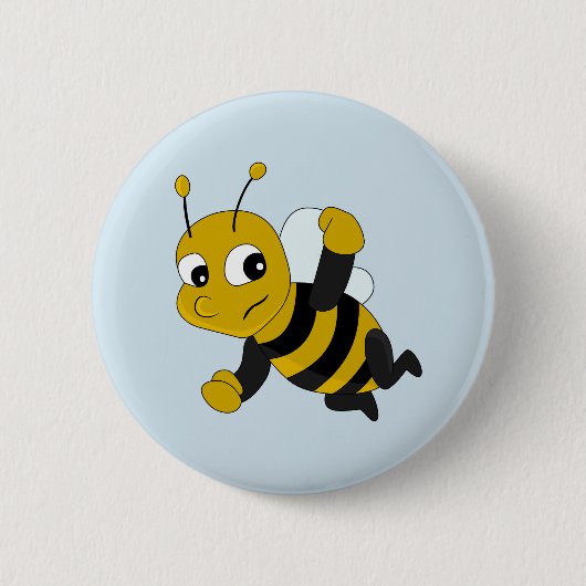 Bee cartoon button (Voorkant)