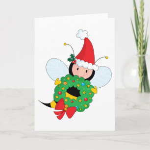 Bee Christmas Feestdagen Kaart