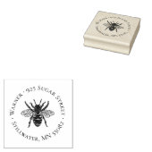 Bee Circle Adresstempel Rubberstempel (Gestempeld)