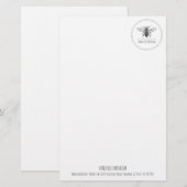Bee Circle Logo Business Briefpapier (Voorkant / Achterkant)