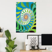 Bee Colony Fractal Poster (Thuiskantoor)