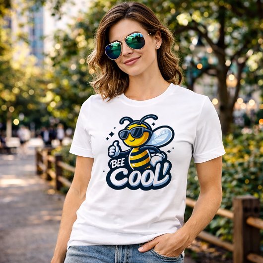 Bee Cool | Fun Cartoon Bee Design Tri-Blend Shirt