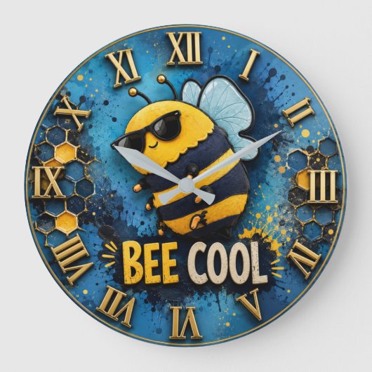 Bee Cool Funny Bee Grote Klok (Voorkant)