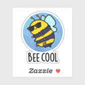 Bee Cool Funny Insect Bee Pun Sticker (Vel)