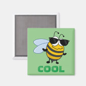 Bee Cool | Funny Trendy Bee Personalized Magneet (Voorkant / Achterkant)