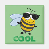 Bee Cool | Funny Trendy Bee Personalized Magneet (Voorkant)