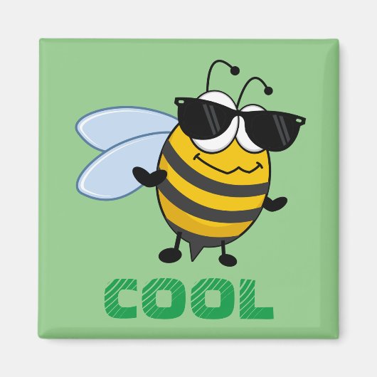Bee Cool | Funny Trendy Bee Personalized Magneet (Voorkant)