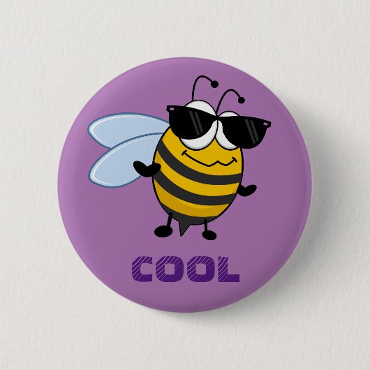 Bee Cool | Funny Trendy Bee  Ronde Button 5,7 Cm (Voorkant)