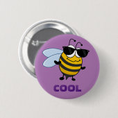 Bee Cool | Funny Trendy Bee  Ronde Button 5,7 Cm (Voorkant /achterkant)