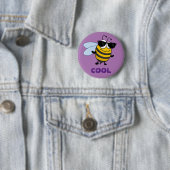 Bee Cool | Funny Trendy Bee  Ronde Button 5,7 Cm (In situ)