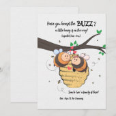 Bee Couple zwangerschapsaankondiging Kaart (Voorkant / Achterkant)